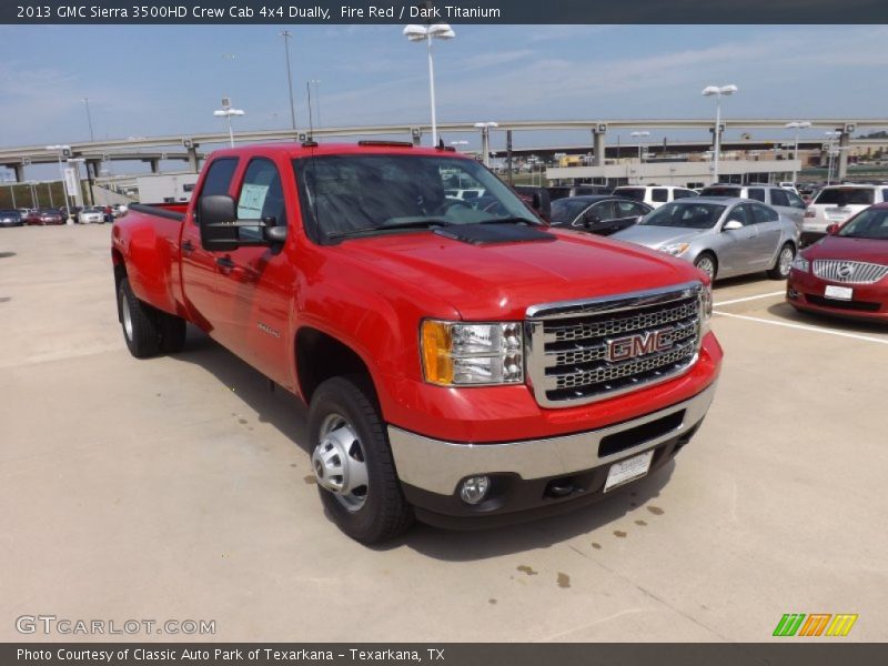 Fire Red / Dark Titanium 2013 GMC Sierra 3500HD Crew Cab 4x4 Dually