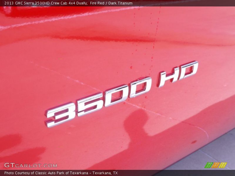 Fire Red / Dark Titanium 2013 GMC Sierra 3500HD Crew Cab 4x4 Dually