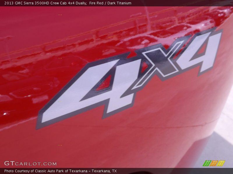 Fire Red / Dark Titanium 2013 GMC Sierra 3500HD Crew Cab 4x4 Dually