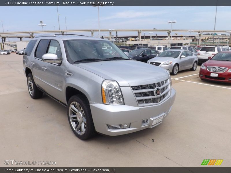 Radiant Silver Metallic / Ebony 2013 Cadillac Escalade Premium