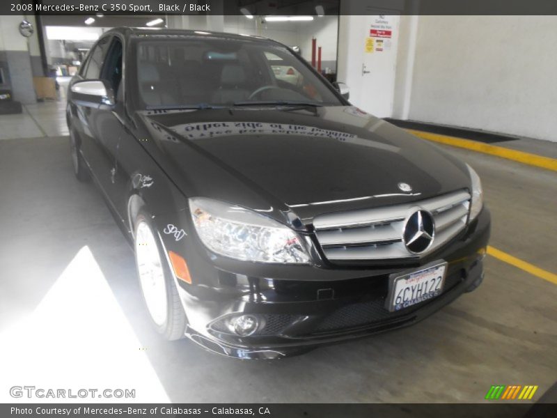 Black / Black 2008 Mercedes-Benz C 350 Sport