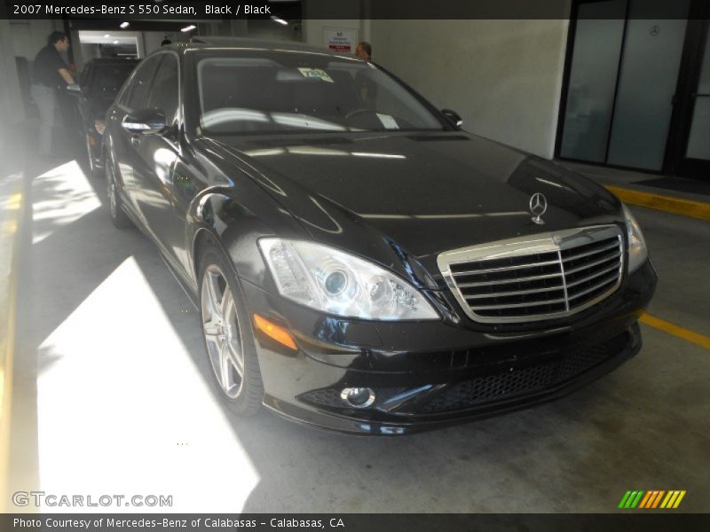 Black / Black 2007 Mercedes-Benz S 550 Sedan