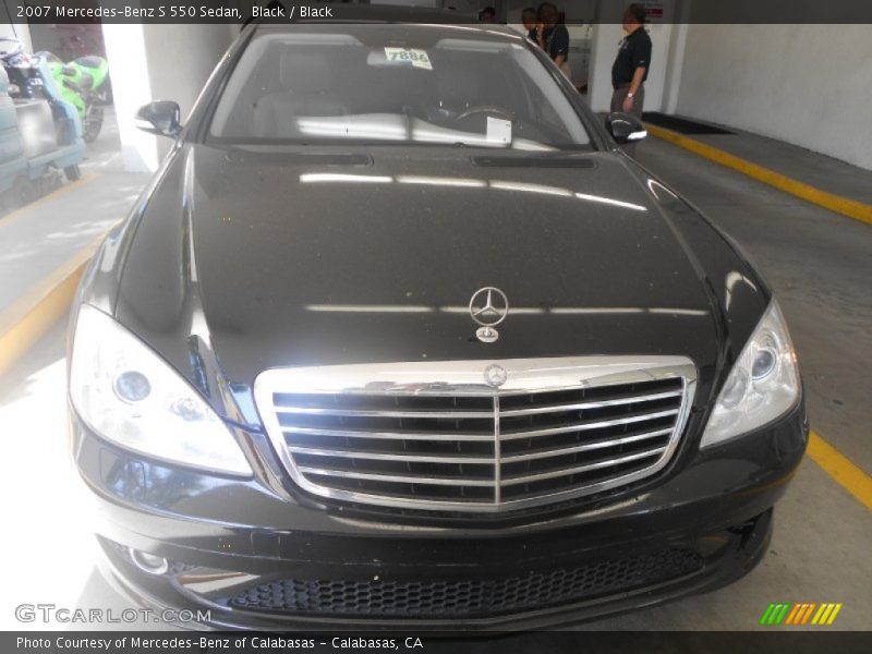 Black / Black 2007 Mercedes-Benz S 550 Sedan