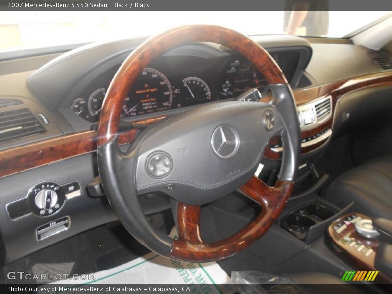 Black / Black 2007 Mercedes-Benz S 550 Sedan