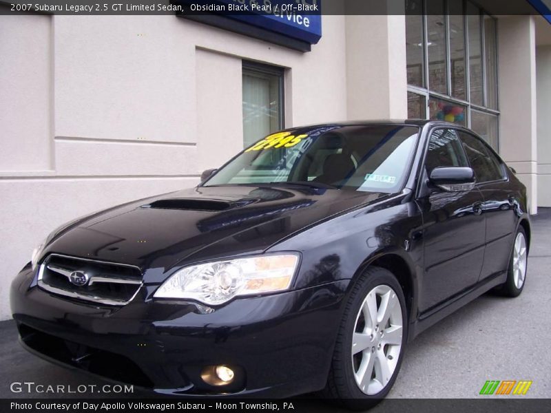 Obsidian Black Pearl / Off-Black 2007 Subaru Legacy 2.5 GT Limited Sedan