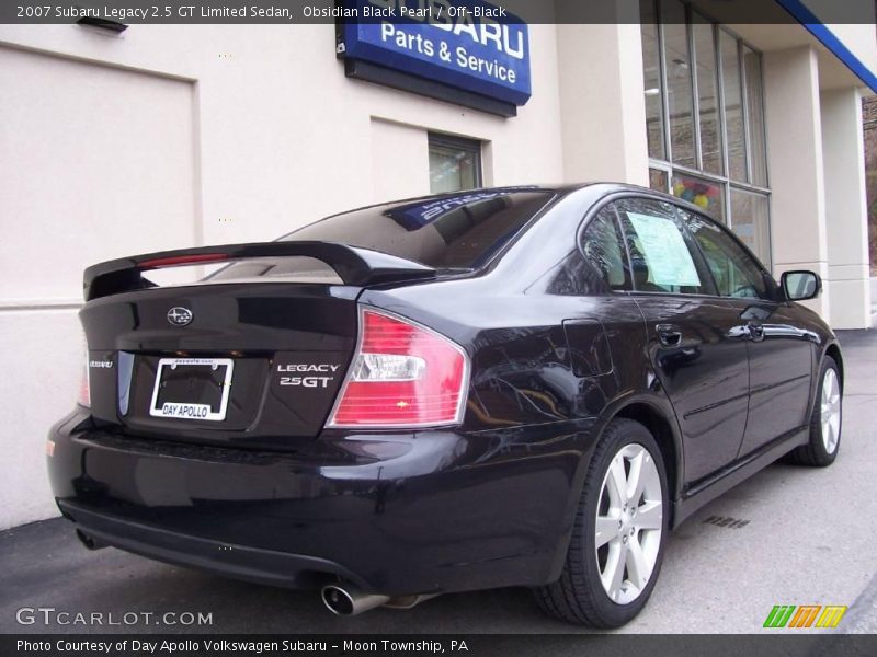 Obsidian Black Pearl / Off-Black 2007 Subaru Legacy 2.5 GT Limited Sedan