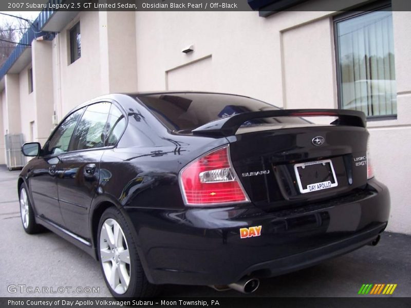 Obsidian Black Pearl / Off-Black 2007 Subaru Legacy 2.5 GT Limited Sedan