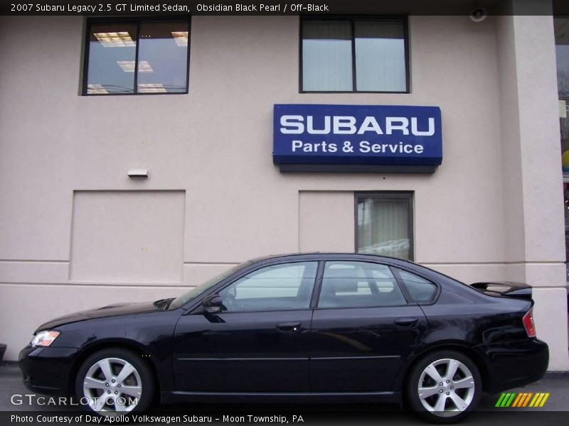 Obsidian Black Pearl / Off-Black 2007 Subaru Legacy 2.5 GT Limited Sedan