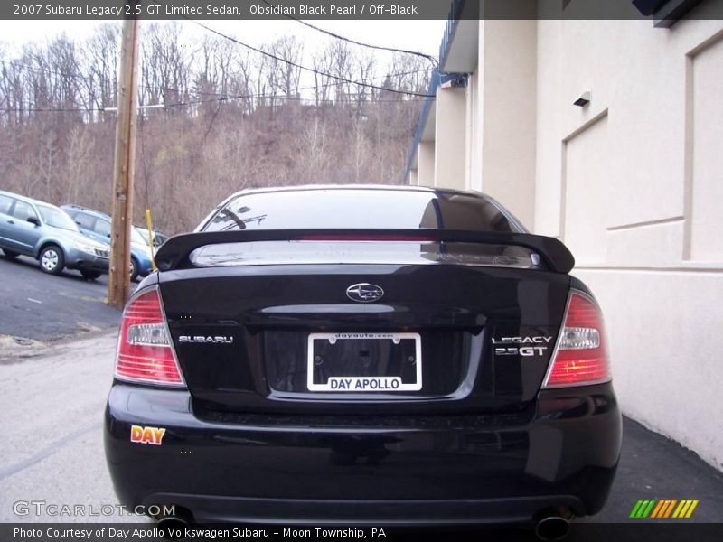 Obsidian Black Pearl / Off-Black 2007 Subaru Legacy 2.5 GT Limited Sedan