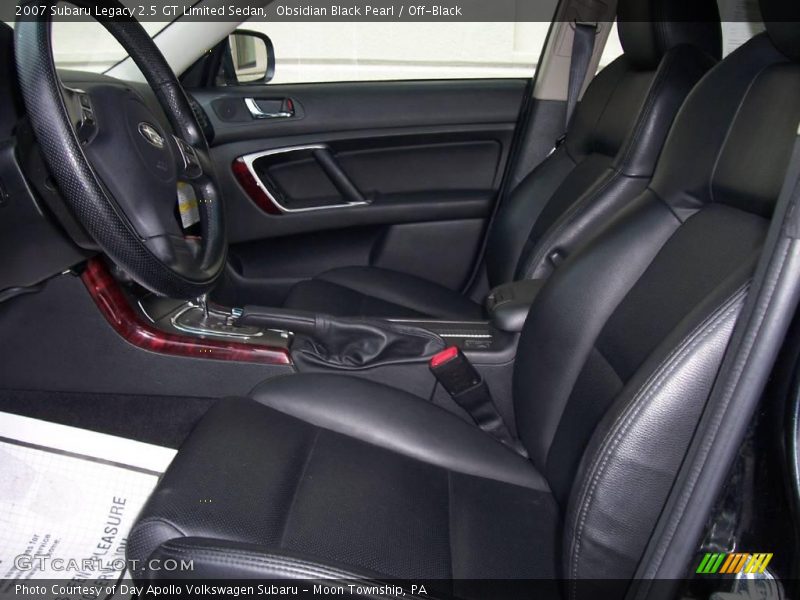 Obsidian Black Pearl / Off-Black 2007 Subaru Legacy 2.5 GT Limited Sedan