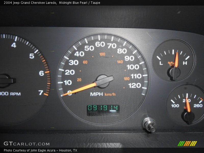 Midnight Blue Pearl / Taupe 2004 Jeep Grand Cherokee Laredo