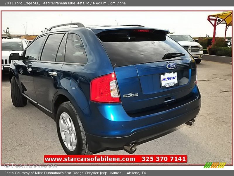 Mediterranean Blue Metallic / Medium Light Stone 2011 Ford Edge SEL
