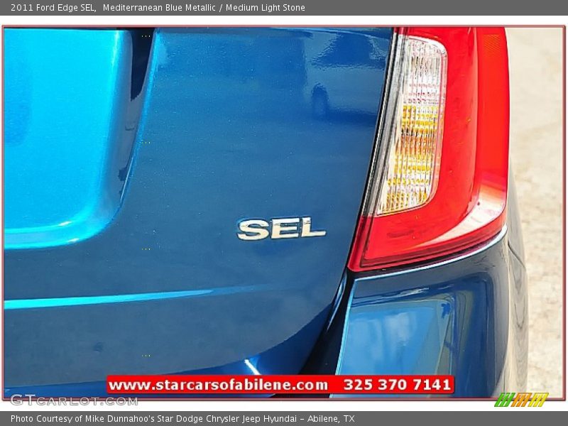 Mediterranean Blue Metallic / Medium Light Stone 2011 Ford Edge SEL