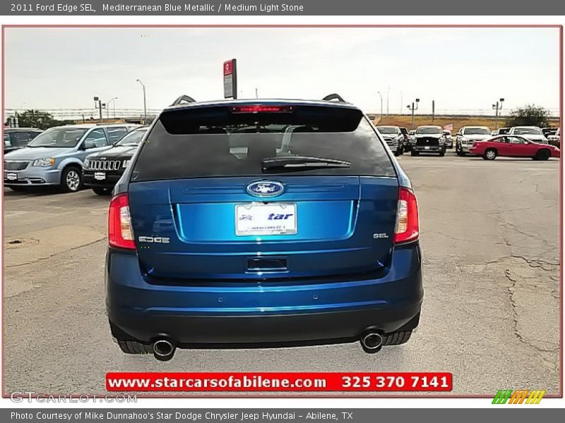Mediterranean Blue Metallic / Medium Light Stone 2011 Ford Edge SEL
