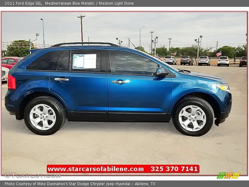 Mediterranean Blue Metallic / Medium Light Stone 2011 Ford Edge SEL