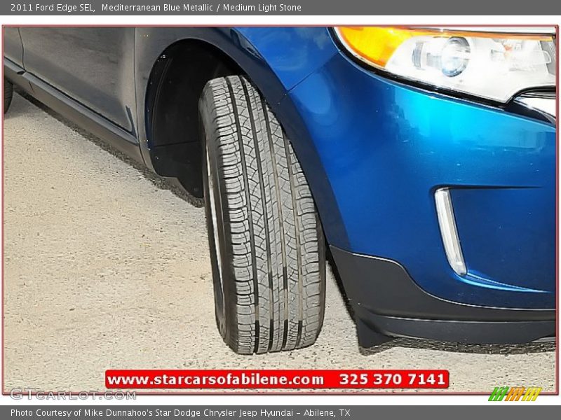 Mediterranean Blue Metallic / Medium Light Stone 2011 Ford Edge SEL