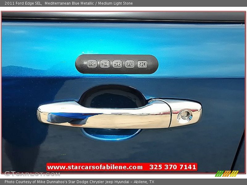 Mediterranean Blue Metallic / Medium Light Stone 2011 Ford Edge SEL
