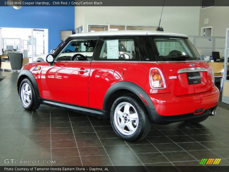 Chili Red / Grey/Carbon Black 2010 Mini Cooper Hardtop