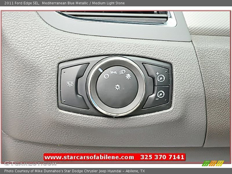 Mediterranean Blue Metallic / Medium Light Stone 2011 Ford Edge SEL
