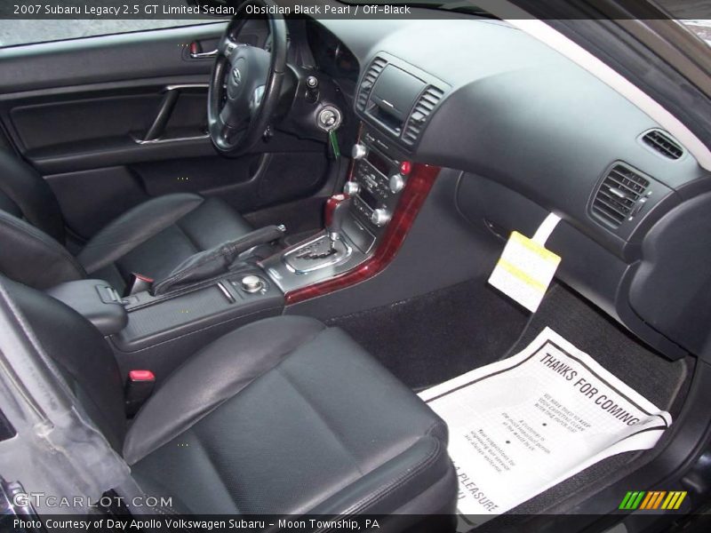 Obsidian Black Pearl / Off-Black 2007 Subaru Legacy 2.5 GT Limited Sedan