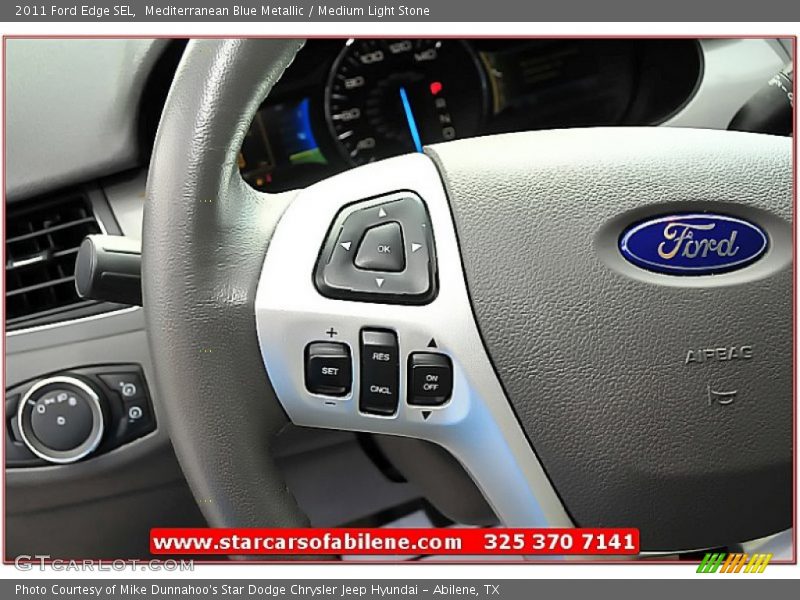 Mediterranean Blue Metallic / Medium Light Stone 2011 Ford Edge SEL