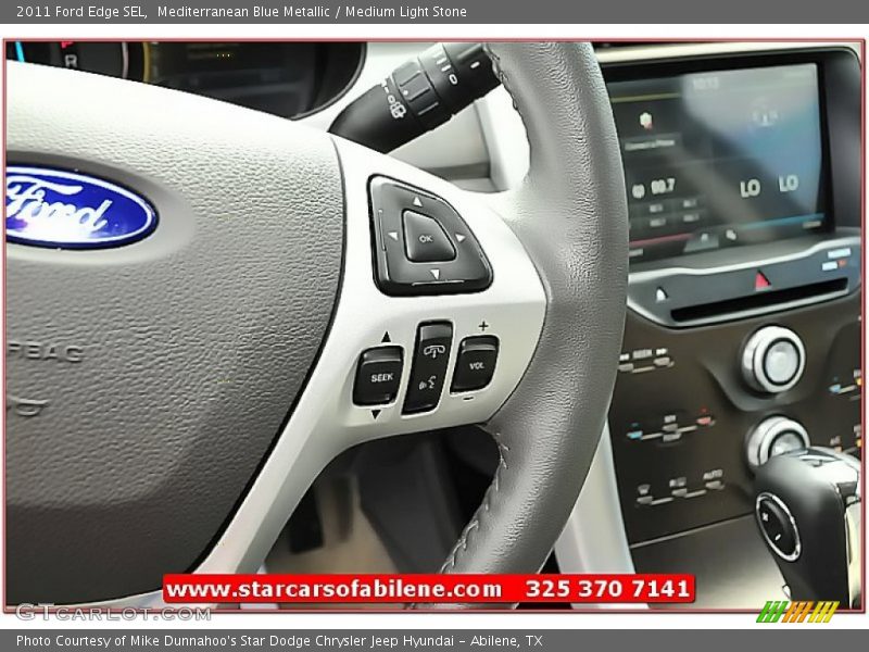 Mediterranean Blue Metallic / Medium Light Stone 2011 Ford Edge SEL