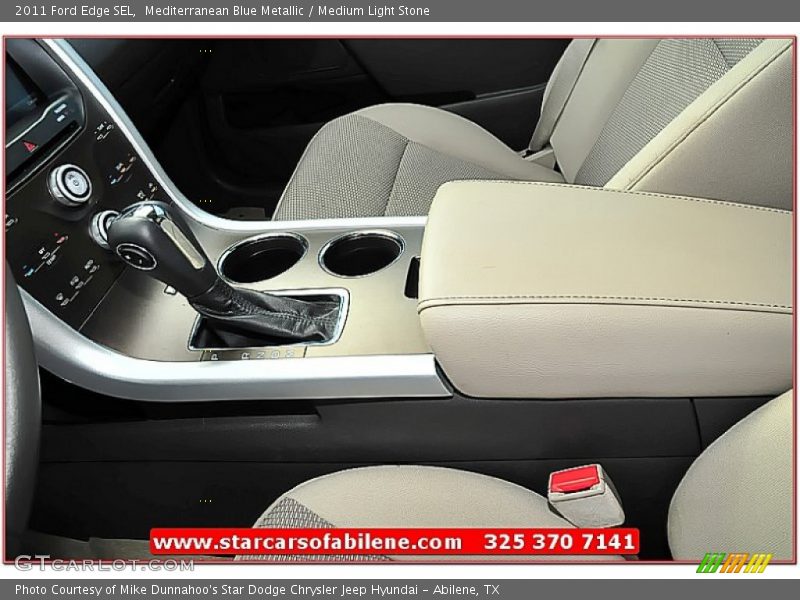 Mediterranean Blue Metallic / Medium Light Stone 2011 Ford Edge SEL