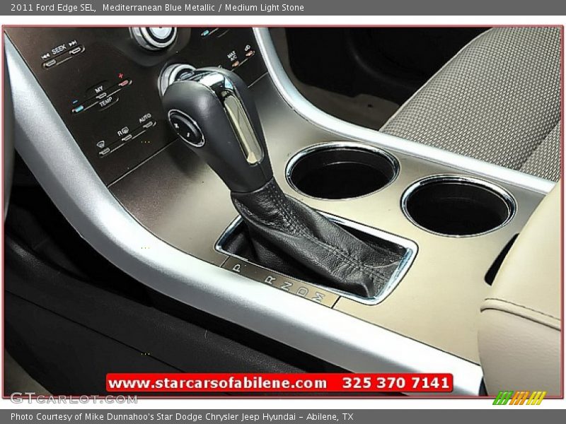 Mediterranean Blue Metallic / Medium Light Stone 2011 Ford Edge SEL
