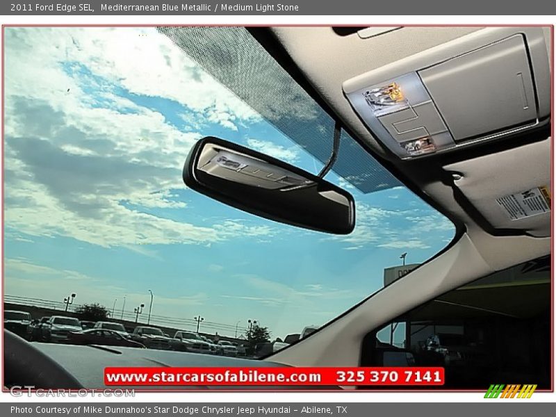 Mediterranean Blue Metallic / Medium Light Stone 2011 Ford Edge SEL