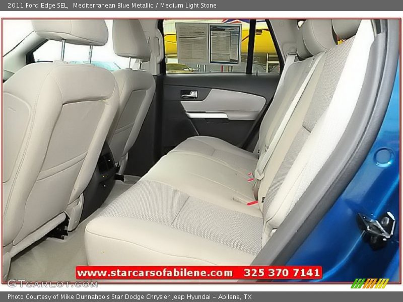 Mediterranean Blue Metallic / Medium Light Stone 2011 Ford Edge SEL