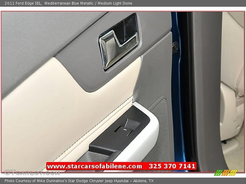 Mediterranean Blue Metallic / Medium Light Stone 2011 Ford Edge SEL