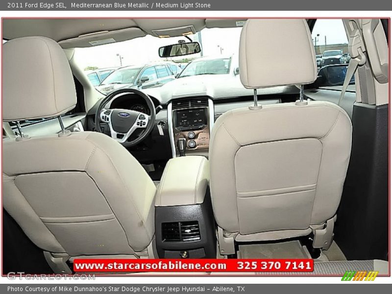 Mediterranean Blue Metallic / Medium Light Stone 2011 Ford Edge SEL