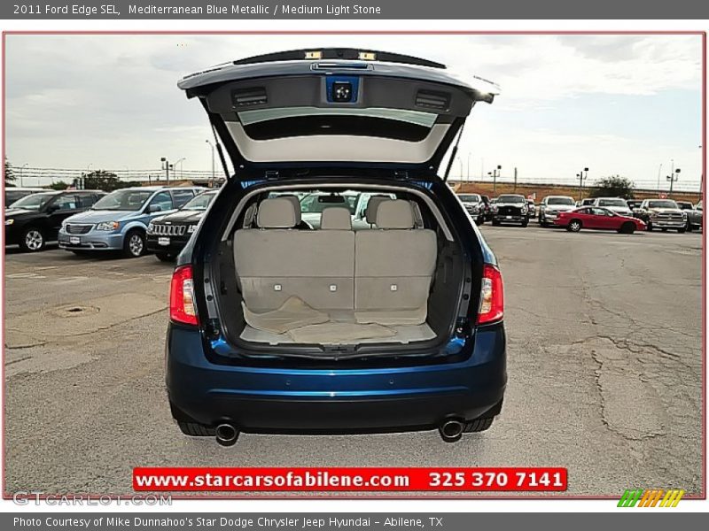 Mediterranean Blue Metallic / Medium Light Stone 2011 Ford Edge SEL