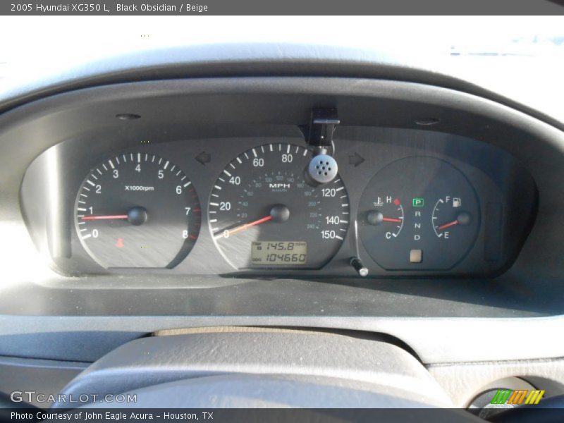 Black Obsidian / Beige 2005 Hyundai XG350 L