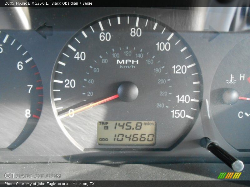 Black Obsidian / Beige 2005 Hyundai XG350 L