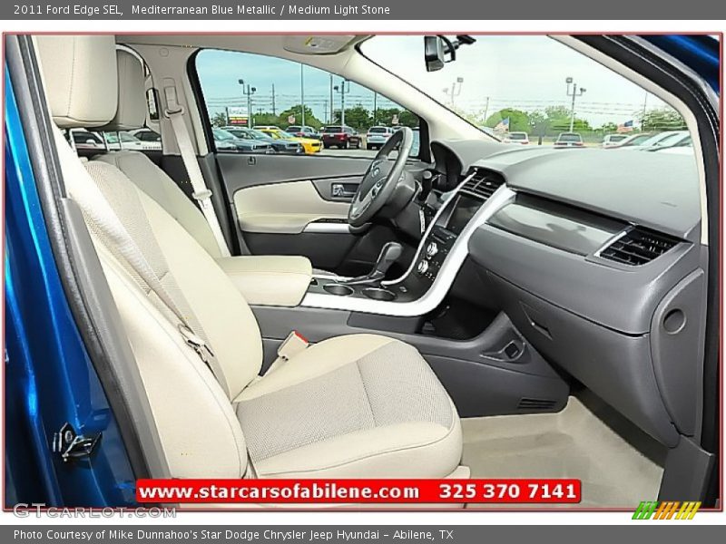 Mediterranean Blue Metallic / Medium Light Stone 2011 Ford Edge SEL