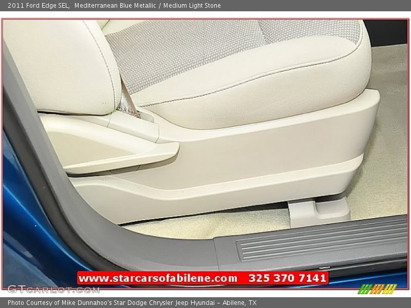 Mediterranean Blue Metallic / Medium Light Stone 2011 Ford Edge SEL