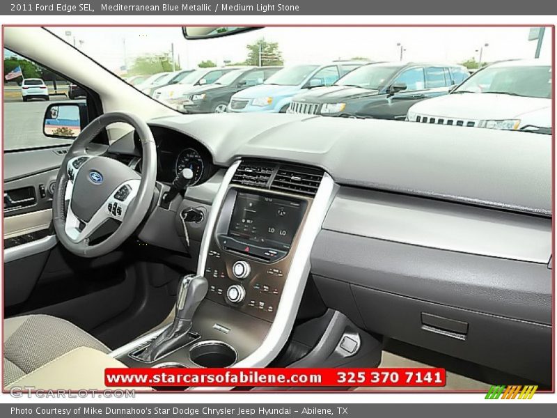 Mediterranean Blue Metallic / Medium Light Stone 2011 Ford Edge SEL