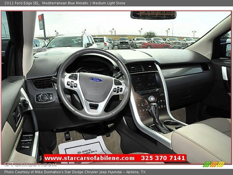 Mediterranean Blue Metallic / Medium Light Stone 2011 Ford Edge SEL