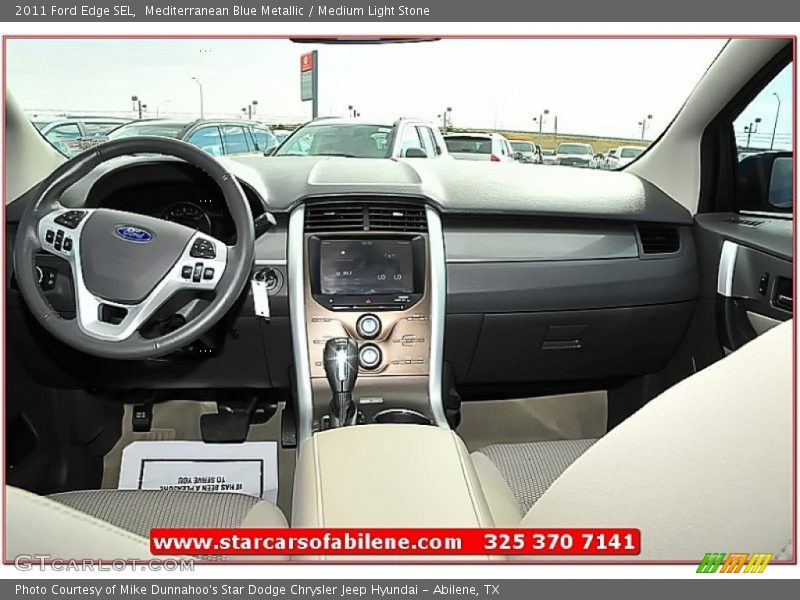 Mediterranean Blue Metallic / Medium Light Stone 2011 Ford Edge SEL