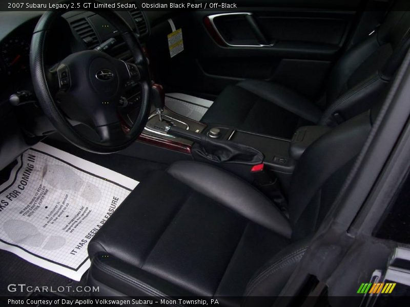 Obsidian Black Pearl / Off-Black 2007 Subaru Legacy 2.5 GT Limited Sedan
