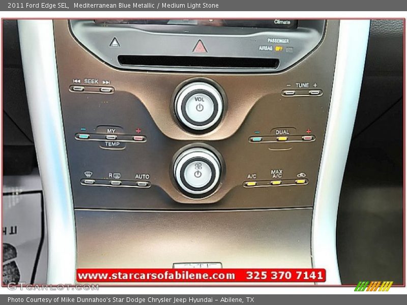 Mediterranean Blue Metallic / Medium Light Stone 2011 Ford Edge SEL