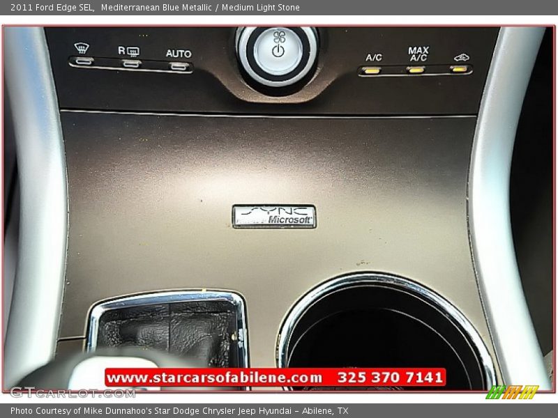 Mediterranean Blue Metallic / Medium Light Stone 2011 Ford Edge SEL