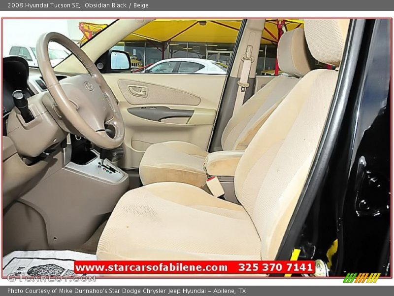 Obsidian Black / Beige 2008 Hyundai Tucson SE