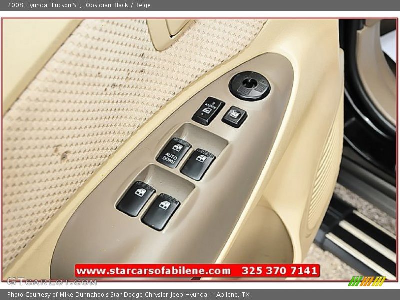 Obsidian Black / Beige 2008 Hyundai Tucson SE