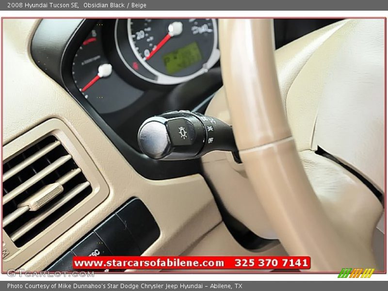 Obsidian Black / Beige 2008 Hyundai Tucson SE
