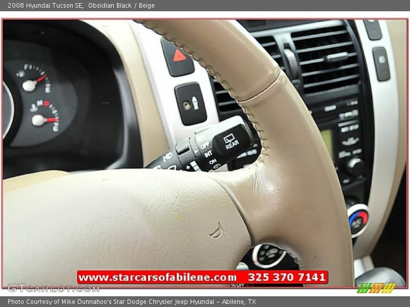 Obsidian Black / Beige 2008 Hyundai Tucson SE