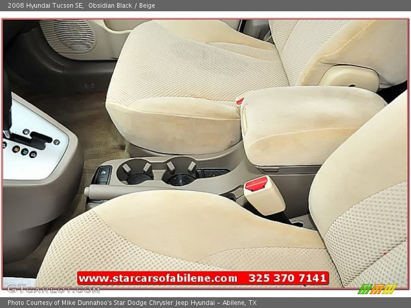 Obsidian Black / Beige 2008 Hyundai Tucson SE