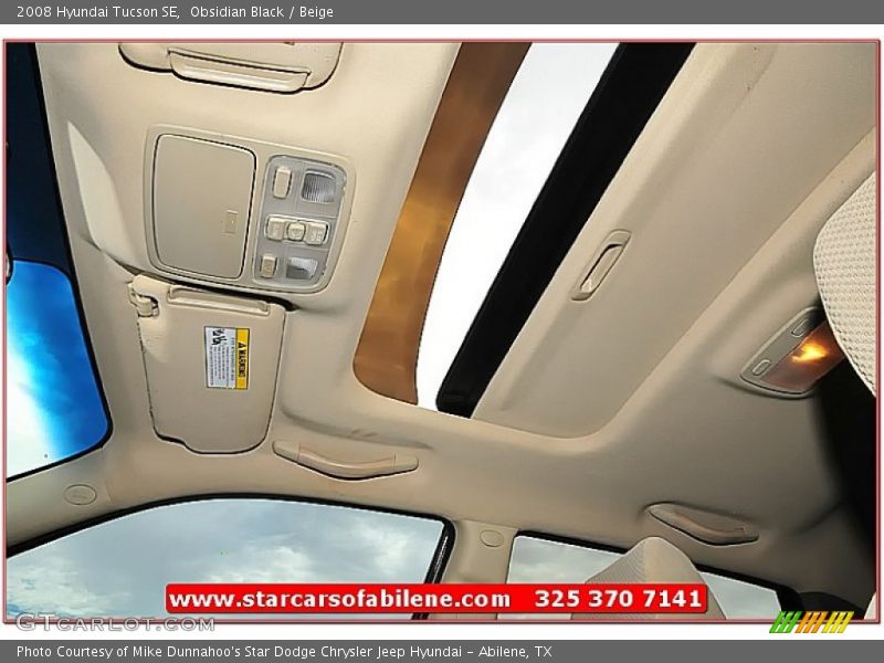 Obsidian Black / Beige 2008 Hyundai Tucson SE