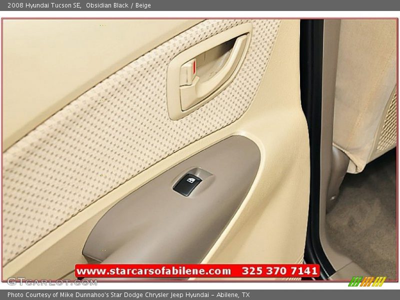 Obsidian Black / Beige 2008 Hyundai Tucson SE
